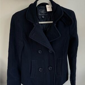 Women's Black Peacoat